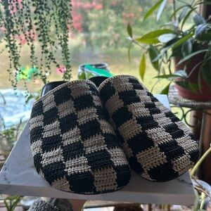 The Sak checkered clogs